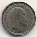 Великобритания 1/3 фартинга 1902 год