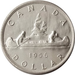 Канада 1 доллар 1956 год - Каноэ