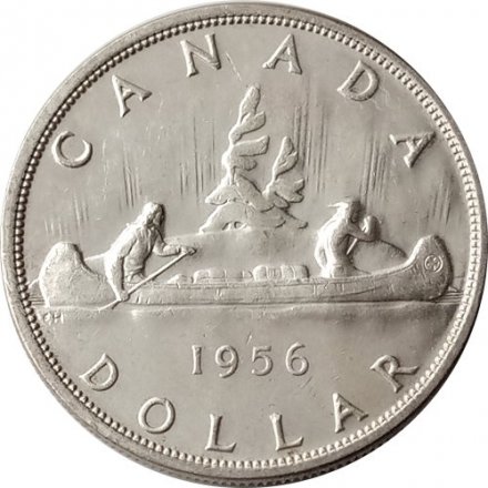 Канада 1 доллар 1956 год - Каноэ