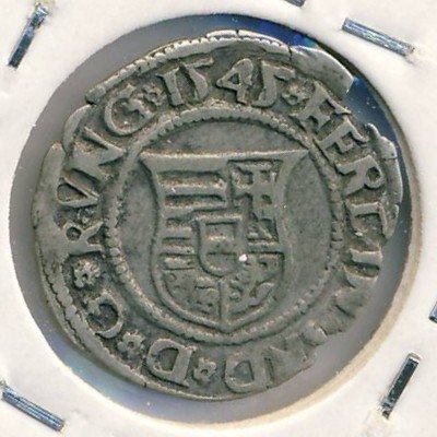 Венгрия 1 денар 1545 год