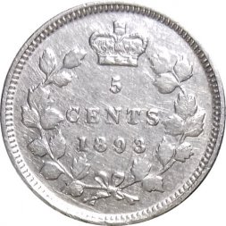 Канада 5 центов 1893 год