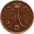 Финляндия 1 пенни 1883 год - Александр III - XF