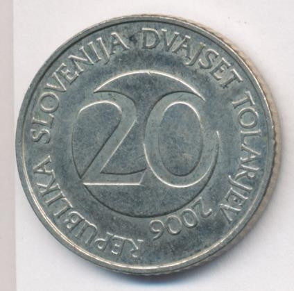 Словения 20 толаров 2006 год