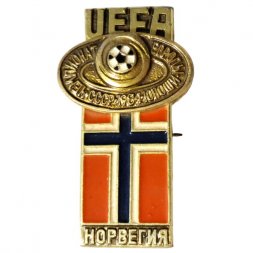 Значок UEFA. Чемпионат Европы Юноши. СССР. 1984. Норвегия