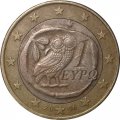 Греция 1 евро 2006 год - Сова