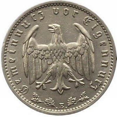 Третий Рейх 1 рейхсмарка 1934 год (E)