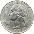 США 25 центов (1/4 доллара) 1996 год - Джордж Вашингтон (P)