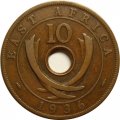 Восточная Африка 10 центов 1936 год (без отметки монетного двора)