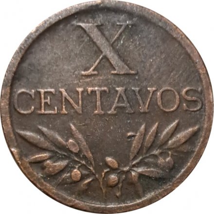 Португалия 10 сентаво 1946 год