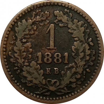 Венгрия 1 крейцер 1881 год