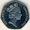 Гибралтар 50 пенсов 1992 год