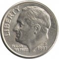 США 1 дайм (10 центов) 1997 год - Франклин Рузвельт (D)