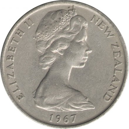 Новая Зеландия 20 центов 1967 год - Киви