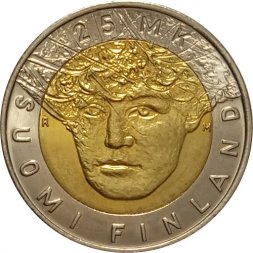 Финляндия 25 марок 2001 год - Чемпионат мира по лыжным видам спорта
