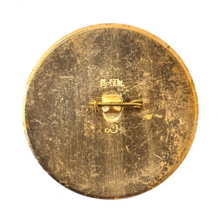 Значок. Снеговик с елкой. 