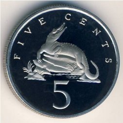 Ямайка 5 центов 1990 год