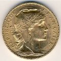 Франция 20 франков 1910 год
