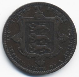 Джерси 1/26 шиллинга 1866 год