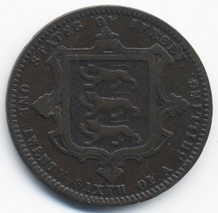 Джерси 1/26 шиллинга 1866 год