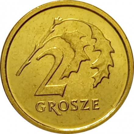 Польша 2 гроша 2015 год UNC