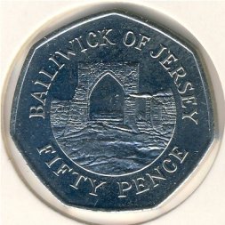 Джерси 50 пенсов 2006 год