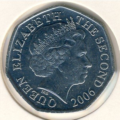 Джерси 50 пенсов 2006 год