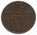 Норвегия 5 эре 1923 год