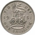 Великобритания 1 шиллинг 1951 год - Английский герб 