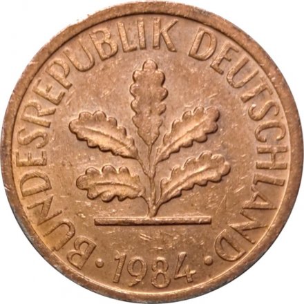 ФРГ 1 пфенниг 1984 год (G)