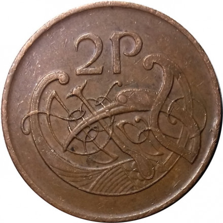 Ирландия 2 пенса 1985 год - Птица. Ирландская арфа