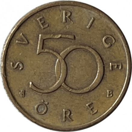 Швеция 50 эре 1998 год - Карл XVI Густав