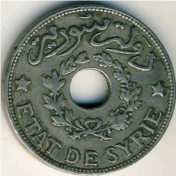 Монета Сирия 1 пиастр 1929 год
