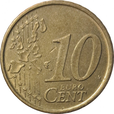 Испания 10 евроцентов 1999 год