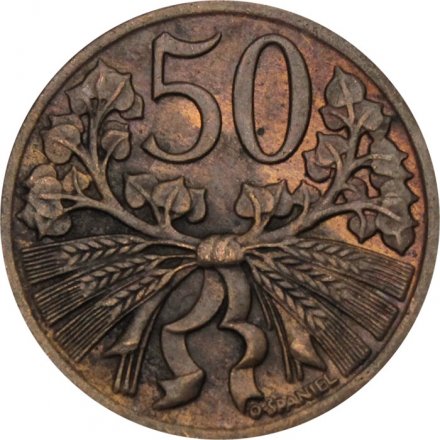 Чехословакия 50 геллеров 1947 год