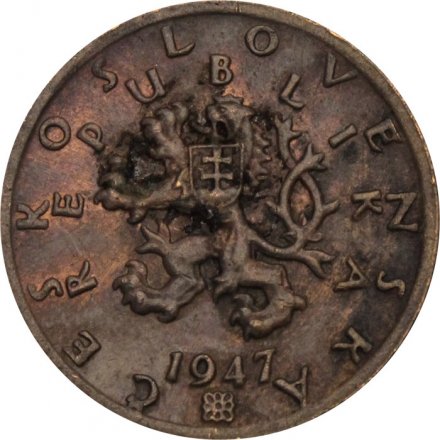 Чехословакия 50 геллеров 1947 год