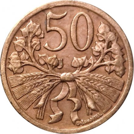 Чехословакия 50 геллеров 1947 год