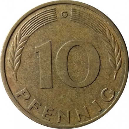 ФРГ 10 пфеннигов 1978 год - G
