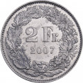 Швейцария 2 франка 2007 год