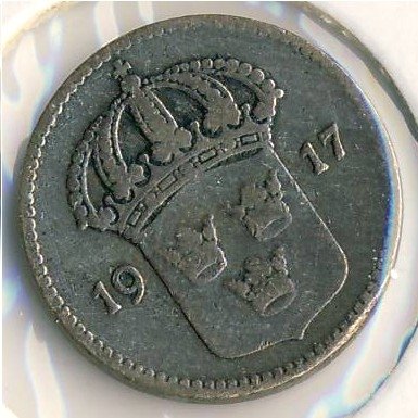 Швеция 10 эре 1917 год