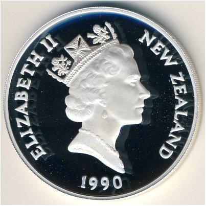 Новая Зеландия 1 доллар 1990 год - 150 лет подписанию Договора Вайтанги (Proof)