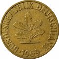 ФРГ 5 пфеннигов 1969 год (F)
