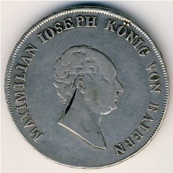 Монета Бавария 20 крейцеров 1813 год
