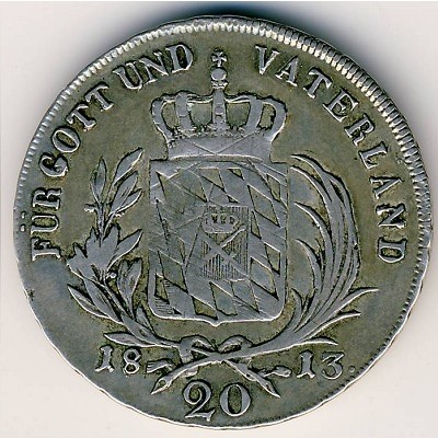 Бавария 20 крейцеров 1813 год