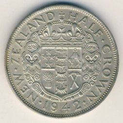 Новая Зеландия 1/2 кроны 1942 год