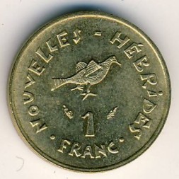Монета Новые Гебриды 1 франк 1978 год