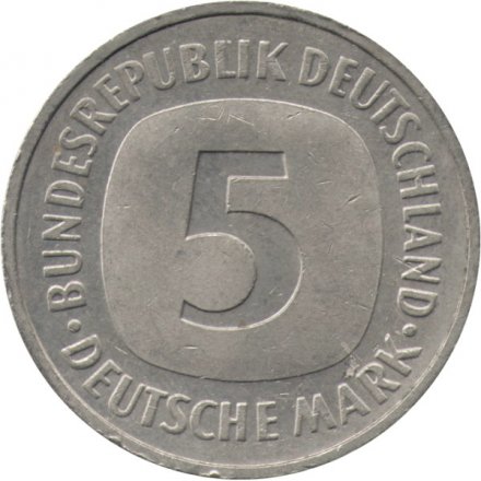 Германия 5 марок 1991 год (F)