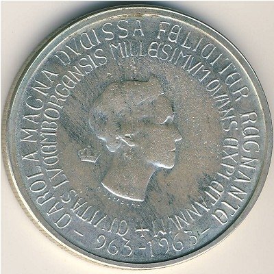 Люксембург 250 франков 1963 год