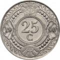Антильские острова 25 центов 1990 год