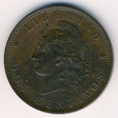 Аргентина 2 сентаво 1893 год