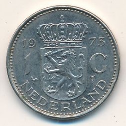 Нидерланды 1 гульден 1973 год
